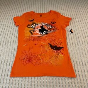 NEW - Halloween Shirt - Size: Medium - Witch - Bats - Spider Webs